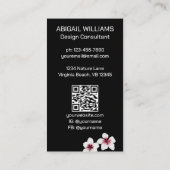 Japanischer Koi Fischteich, Kirschblüten, natürlic Visitenkarte (Rückseite)