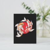 Japanischer Koi Fish Art Fish Bauer Aquakultur Postkarte (Stehend Vorderseite)