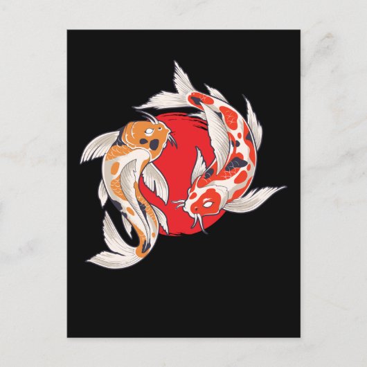 Japanischer Koi Fish Art Fish Bauer Aquakultur Postkarte (Vorderseite)