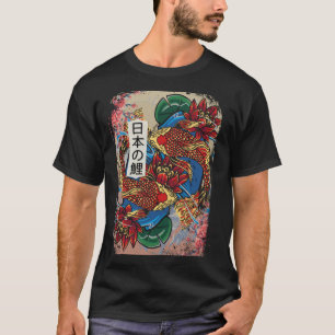 Japanischer Koi Fish Art Fish Bauer Aquakultur T-Shirt