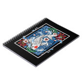 Japanischer Koi Fish Cherry Blossom Carp Fischzuch Notizblock (Linke Seite)