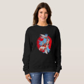 Japanischer Koi Fish Koi Teich Carp Sweatshirt (Vorne ganz)