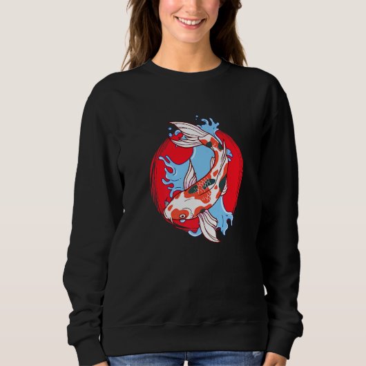 Japanischer Koi Fish Koi Teich Carp Sweatshirt (Vorderseite)