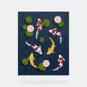 Japanischer Koi Fish Pond Acrylschild (Vorderseite)
