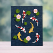 Japanischer Koi Fish Pond Acrylschild (Neutral)