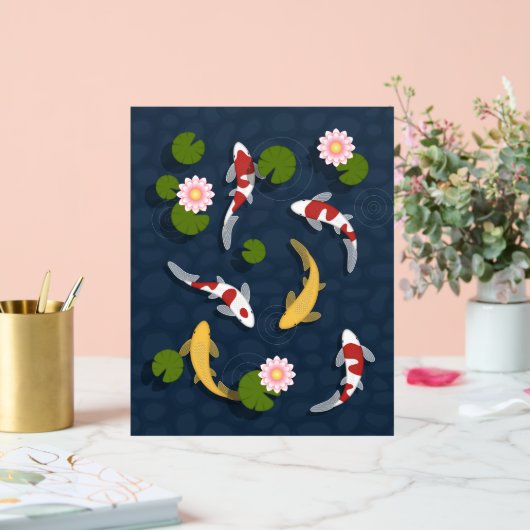 Japanischer Koi Fish Pond Acrylschild (Hochzeit)