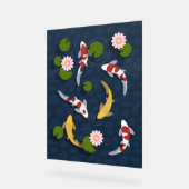 Japanischer Koi Fish Pond Acrylschild (Winkel)