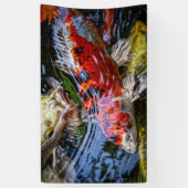 Japanischer Koi Fish Pond Banner (Vertikal)