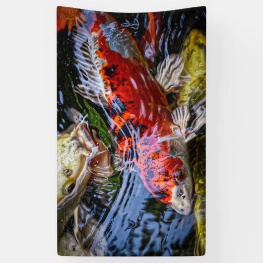 Japanischer Koi Fish Pond Banner (Vertikal)