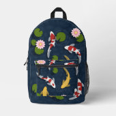 Japanischer Koi Fish Pond Bedruckter Rucksack (Vorderseite)