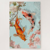Japanischer Koi Fish Pond | BLUME Puzzle (Vertikal)