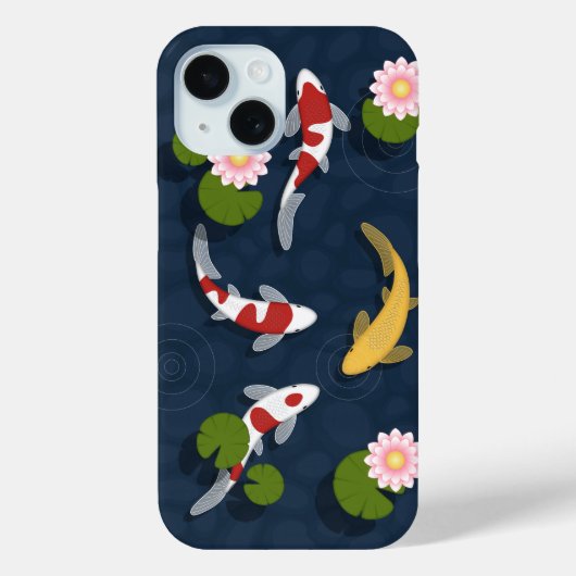 Japanischer Koi Fish Pond Case-Mate iPhone Hülle (Rückseite)