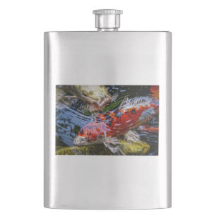 Japanischer Koi Fish Pond Flachmann