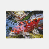 Japanischer Koi Fish Pond Fleecedecke (Vorderseite (Horizontal))