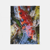 Japanischer Koi Fish Pond Fleecedecke (Vorderseite)