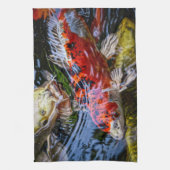 Japanischer Koi Fish Pond Geschirrtuch (Vertikal)
