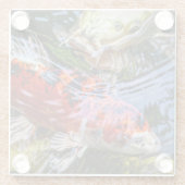 Japanischer Koi Fish Pond Glasuntersetzer (Rückseite)