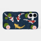 Japanischer Koi Fish Pond iPhone 16 Hülle (Rückseite (Horizontal))
