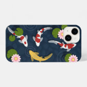 Japanischer Koi Fish Pond iPhone Hülle (Rückseite (Horizontal))