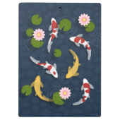 Japanischer Koi Fish Pond Klemmbrett (Rückseite)