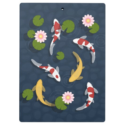 Japanischer Koi Fish Pond Klemmbrett (Rückseite)