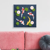 Japanischer Koi Fish Pond Leinwanddruck (Insitu (Wohnzimmer))