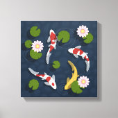 Japanischer Koi Fish Pond Leinwanddruck (Vorderseite)