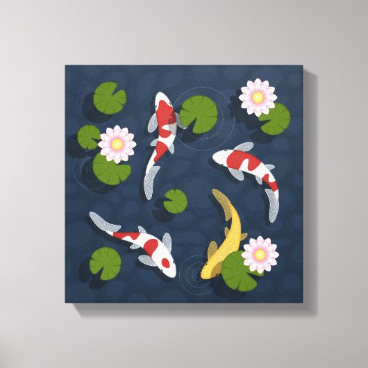 Japanischer Koi Fish Pond Leinwanddruck (Vorderseite)