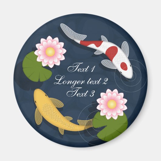 Japanischer Koi Fish Pond Magnet (Vorne)