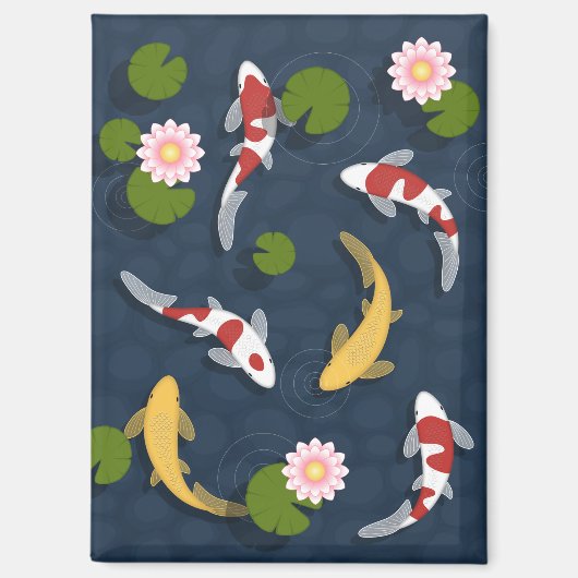 Japanischer Koi Fish Pond Magnet (Vorderseite)