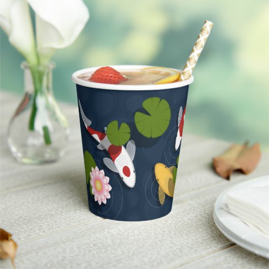 Japanischer Koi Fish Pond Pappbecher (In Situ)