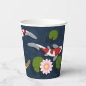 Japanischer Koi Fish Pond Pappbecher (Rückseite)