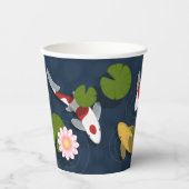 Japanischer Koi Fish Pond Pappbecher (Vorderseite)