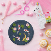Japanischer Koi Fish Pond Pappteller (Party)