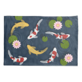 Japanischer Koi Fish Pond Pillow Case Kissenbezug (Rückseite)
