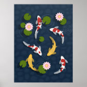 Japanischer Koi Fish Pond Poster (Vorne)
