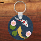 Japanischer Koi Fish Pond Schlüsselanhänger (Vorderseite)