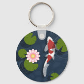 Japanischer Koi Fish Pond Schlüsselanhänger (Vorderseite)