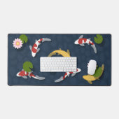 Japanischer Koi Fish Pond Schreibtischunterlage (Tastatur & Maus)