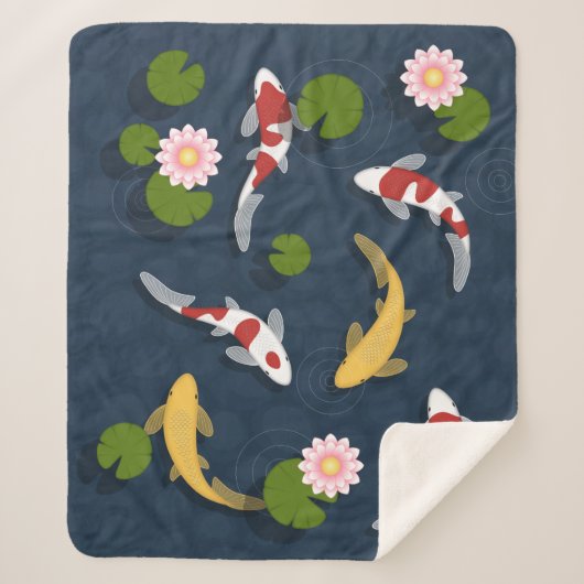 Japanischer Koi Fish Pond Sherpadecke (Vorderseite)