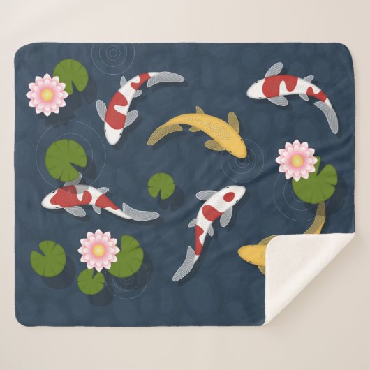 Japanischer Koi Fish Pond Sherpadecke (Vorderseite (Horizontal))