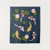 Japanischer Koi Fish Pond Wandteppich (Vorderseite)