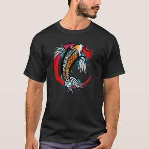 Japanischer Koi Fish The Enso Ring Zen Circle Män T-Shirt