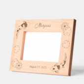 Japanischer Koi Fish Water Lily 7x5 Geätzte Rahmen (Links)