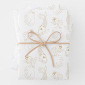 Japanischer Koi in Weiß und Gold Geschenkpapier Set (Beispiel)