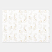Japanischer Koi in Weiß und Gold Geschenkpapier Set (Vorderseite 3)