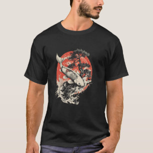 Japanischer Koi Karpfen & Bonsai Baum Nishikigoi F T-Shirt