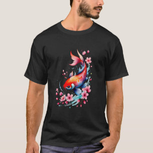Japanischer Koi-Karpfen & Kirschblüten Nishikigoi- T-Shirt