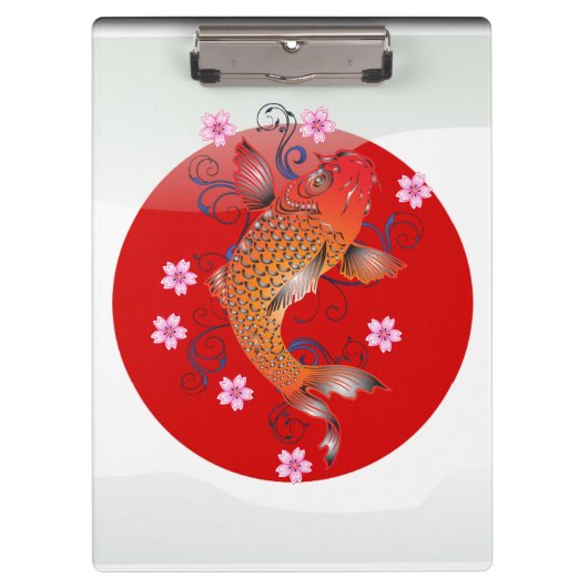 Japanischer koi Karpfen Klemmbrett (Vorderseite)