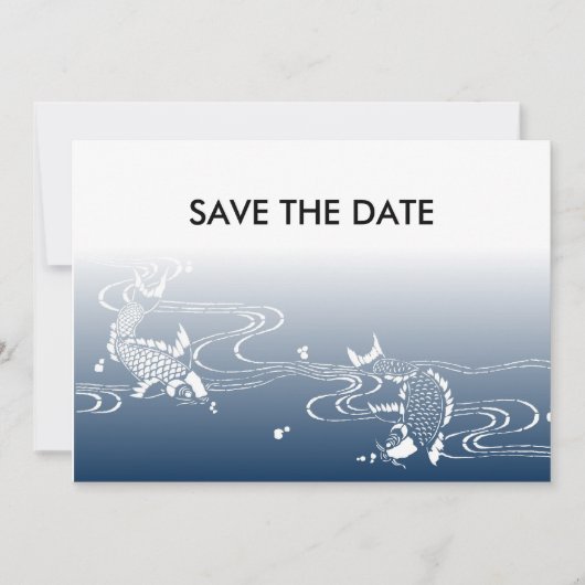 Japanischer Koi(Karpfen)-Teich Save The Date (Vorderseite)